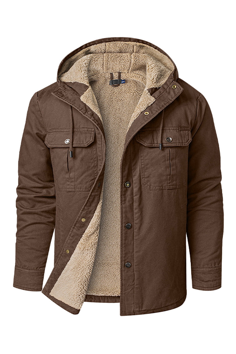 Sherpa-lined Cotton 2-in-1 Jacket